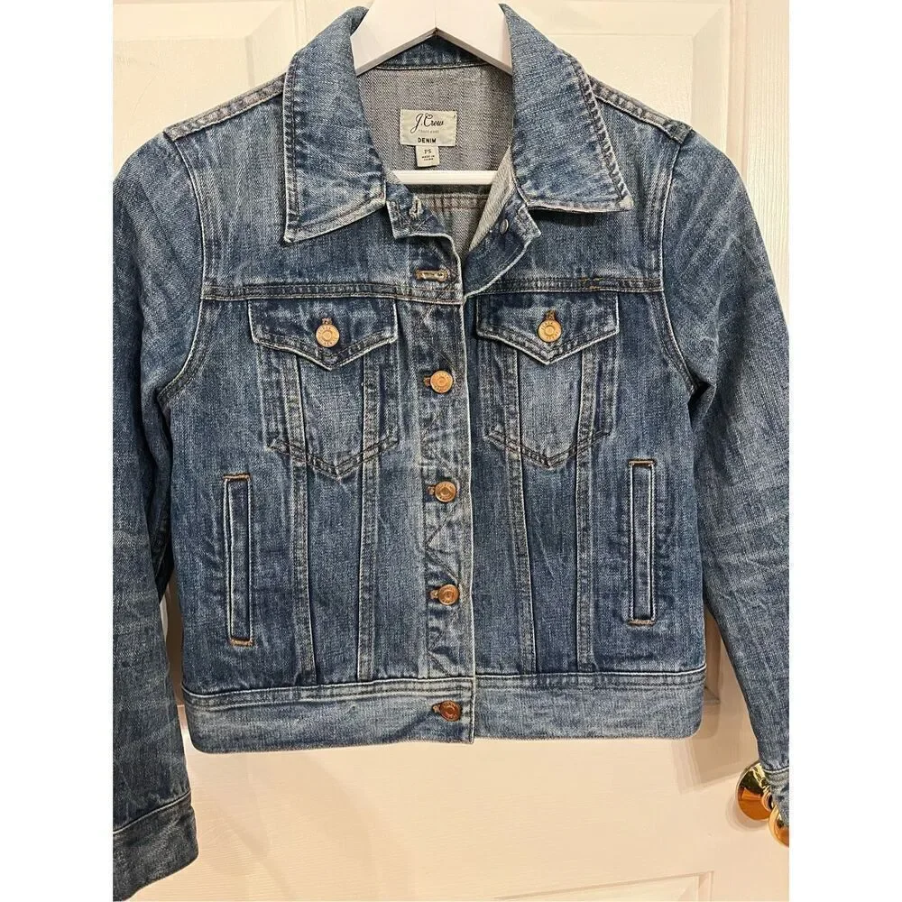 J. Crew Classic Denim Jacket sz PS EUC